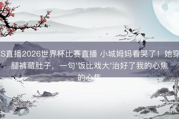 JRS直播2026世界杯比赛直播 小城姆妈看哭了!她穿阔腿裤藏肚子,一句'饭比戏大'治好了我的心焦