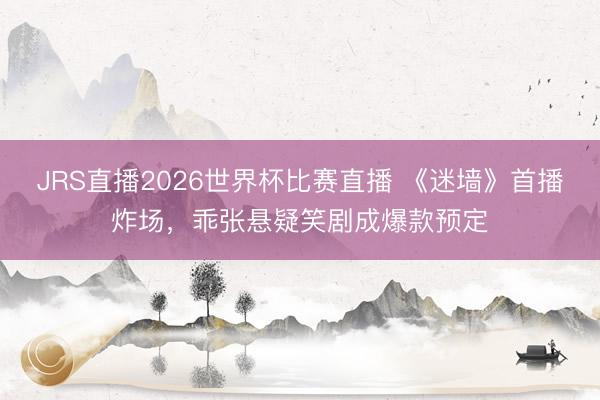 JRS直播2026世界杯比赛直播 《迷墙》首播炸场,乖张悬疑笑剧成爆款预定