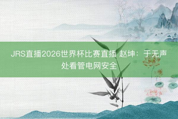 JRS直播2026世界杯比赛直播 赵坤:于无声处看管电网安全